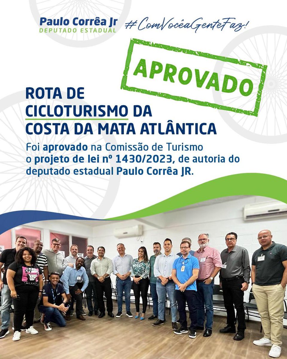 Pedalar pela natureza na Baixada Santista será realidade 🌿🚴🏻‍♂️. A proposta da Rota de Cicloturismo da Costa da Mata Atlântica, que impulsiona o ecoturismo local, avançou para a próxima etapa na Comissão de Finanças, Orçamento e Planejamento. #Cicloturismo #Comvocêagentefaz