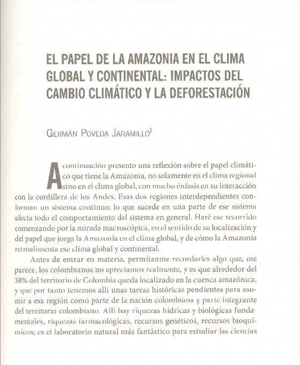 El papel de la Amazonía en el clima global y continental: impactos del cambio climático y la deforestación 🌏🪵
<a href="/unalmed/">Unal Medellin</a> <a href="/fminas/">Minas Medellín UNAL</a>

Capítulo por: Germán Poveda Jaramillo  
🔗 PDF (2011) 
repositorio.unal.edu.co/handle/unal/97…