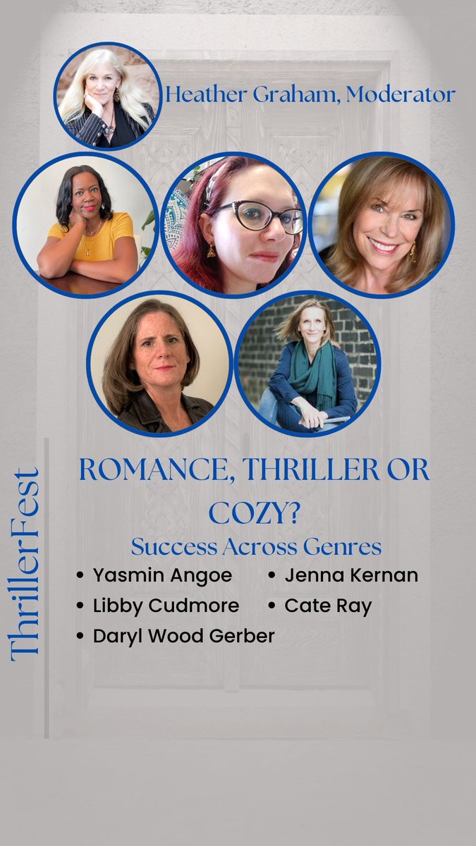 I'm so excited to be speaking on this panel at ThrillerFest in New York🔥🔥 Chaired by NYT bestseller @heathergraham: @YasAWriter @JennaKernan @LibbyCudmore @DarylWoodgerb Sat June 1st 3:10 PM. Hope to see you there!❤️ thrillerfest.com/registration/ @thrillerwriters #ThrillerFest24