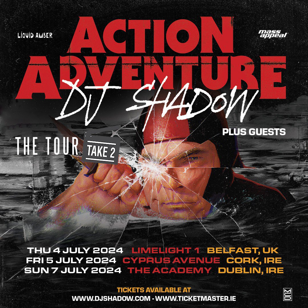 NEW SHOW // @djshadow has announced a show in The Academy on 7 July 2024 as part of his ‘Action Adventure Tour Take 2’ Tickets are on sale Friday at 10am from @TicketmasterIre