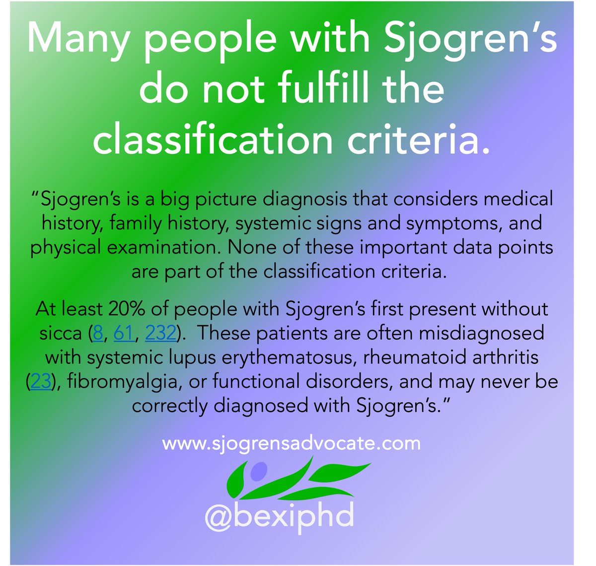 April is Sjogren's (SHOW-grins) awareness month. There are lots of myths about Sjogren's in the medical community and public that are barriers to diagnosis and care. Please help me advocate for Sjogren's by interacting with, commenting on, & sharing my posts. #ThisIsSjögrens