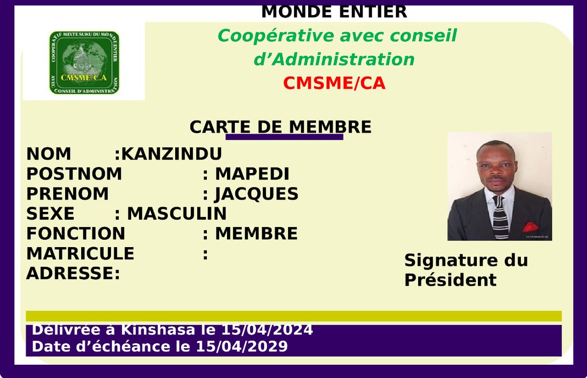 Nous vous demandons de nous aider à choisir l'une de nos trois(3) cartes pour les membres,
si vous étais adhérent, votre choix allais se porté sur la quelle ?👇👇👇