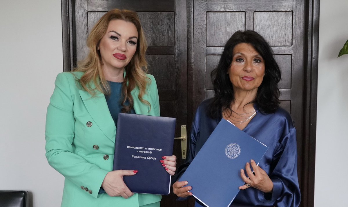 📢 Комесарка за избеглице и миграције Републике Србије Наташа Станисављевић потписала је данас са деканком Филолошког факултета Ивом Драшкић Вићановић Меморандум о разумевању. ✍🏻📝