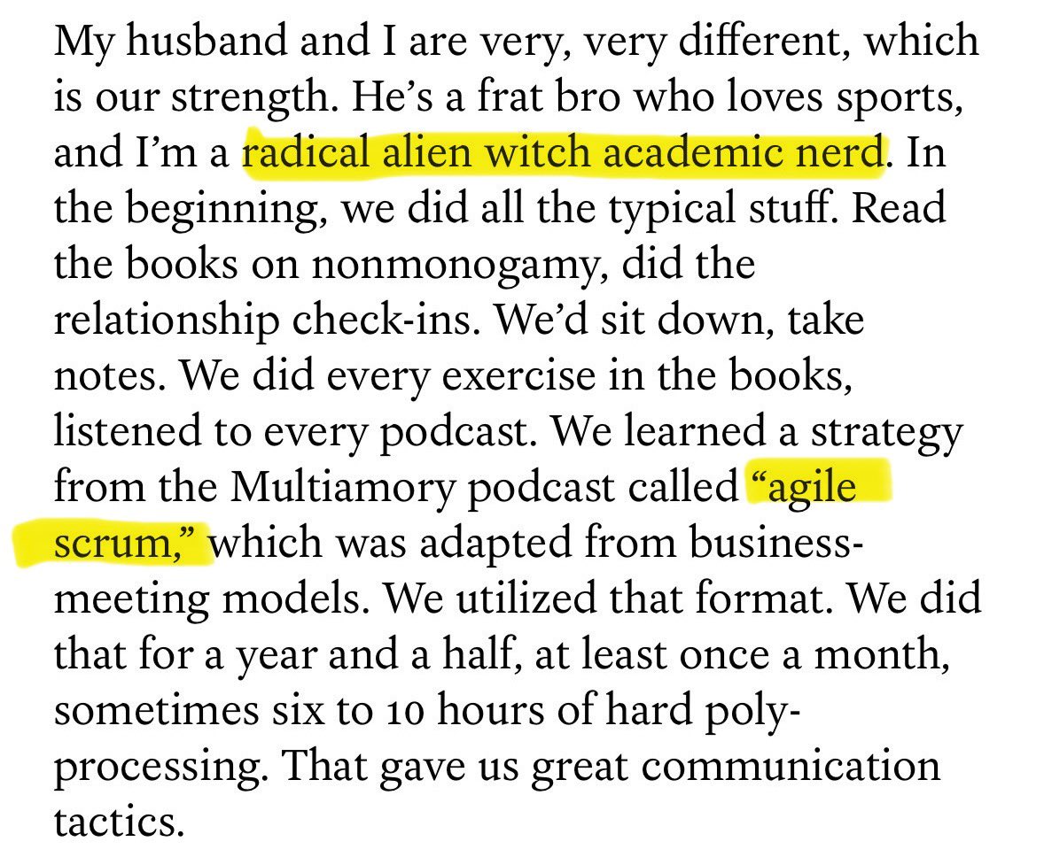 The New York Times did a huge article on a 20-person polycule and the quotes are chef kisses.