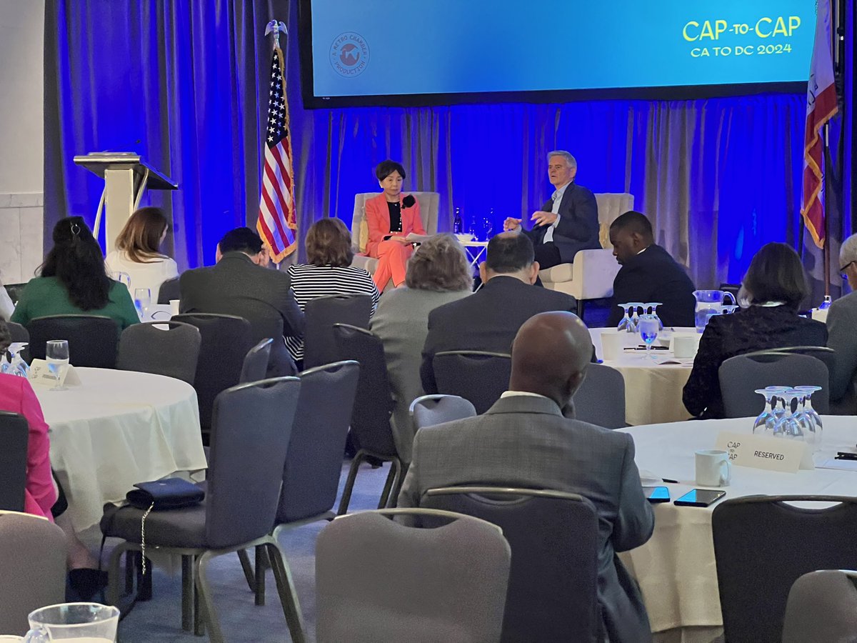 EytanWallace's tweet photo. On this final full day of #CaptoCap24, Congressmember @DorisMatsui (D-Sacramento) is hosting a special conversation with @AOL co-founder &amp; entrepreneur @SteveCase. 

The two are speaking about the need to bring more startups, tech companies, &amp; innovation to the CA Capital region. https://t.co/1y7txm6yDf