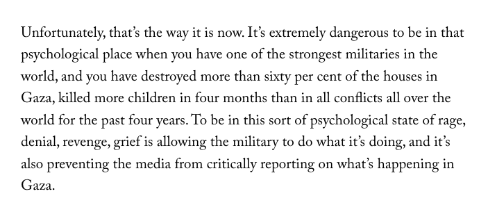 Yuval Abraham: "It’s extremely dangerous to be in that psychological place when you have one of the strongest militaries in the world, and you have... killed more children in four months than in all conflicts all over the world for the past four years."