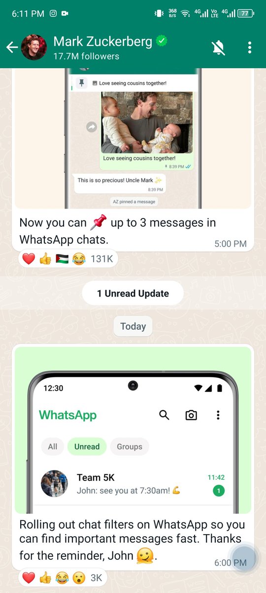 datalyncs's tweet image. Finally. We should also have a Personal tab which should only hold One-on-One chats. @WhatsApp #WhatsAppFeatureRequest