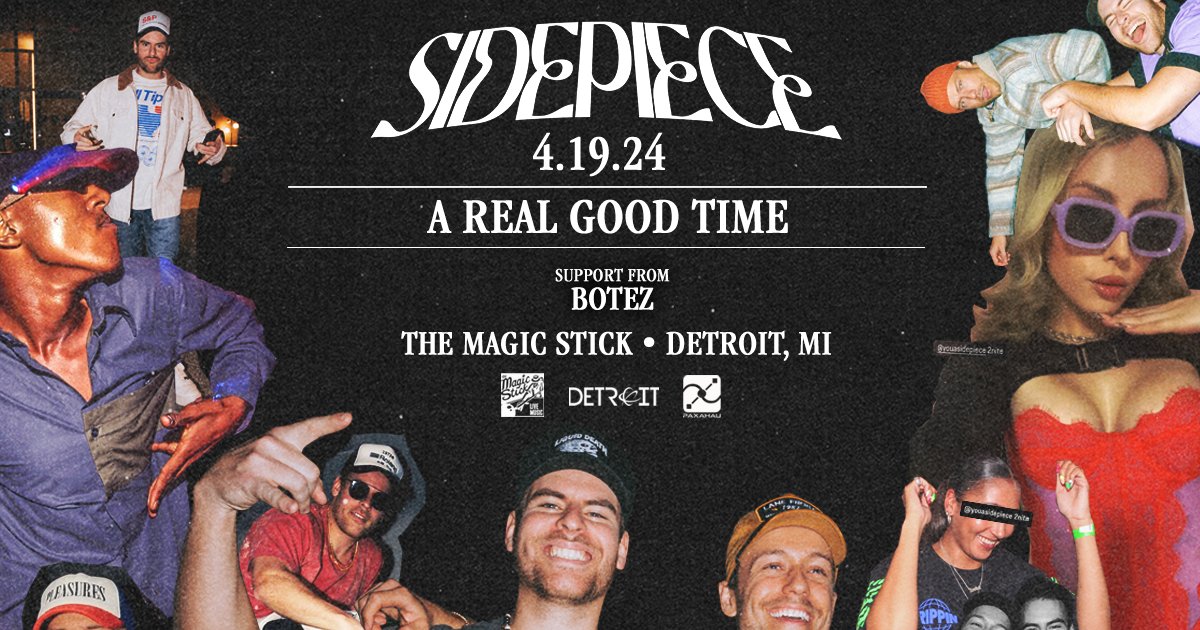 🚨 Low ticket alert for @youasidepiece with support from @botezmusic this Friday 4/19 at the Magic Stick! 🔥🔥 majesticdet.live/sidepiece