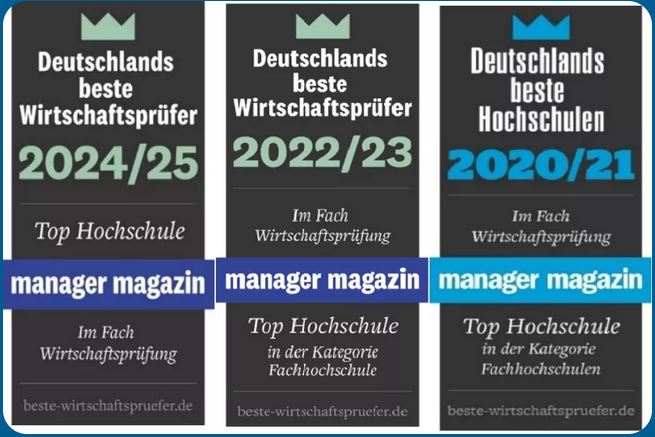 Die #H_BRS ist für ihre herausragende #Lehre im Bereich #Wirtschaftsprüfung ausgezeichnet worden. Im <a href="/manager_magazin/">manager magazin</a>-Ranking erreichte sie in der Kategorie #Fachhochschulen den 9. Platz und ist damit zum dritten Folge in die Top 10 aufgenommen worden. h-brs.de/de/wiwi/news/z…