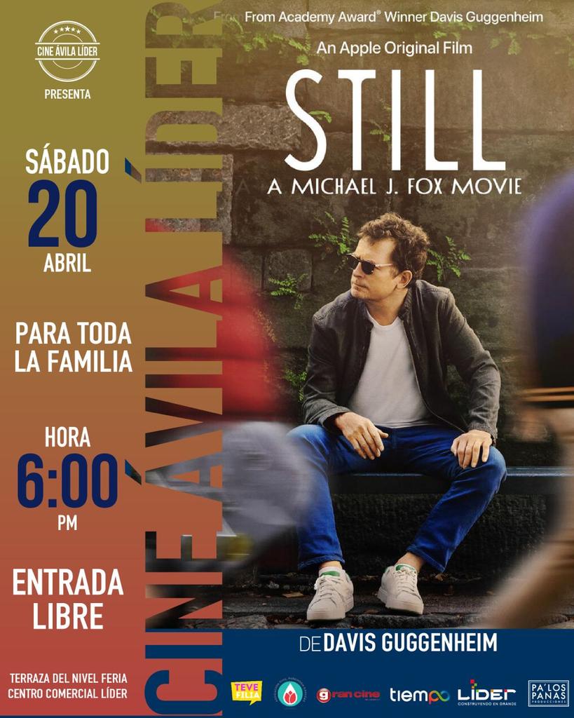🎞STILL, A MICHEL J FOX MOVIE🎞
gran estreno nacional
CINE ÁVILA LÍDER
<a href="/CCLIDER/">C.C. LÍDER</a> 
El Parkinson y nuestras historias: desafíos y victorias
🗓#Sab20Abril24
🕕#6pm
💺Terraza (Nivel Feria)
🎟Entrada Libre
Panel:
@danilomarrinez18
#IsmaelReyes
<a href="/tevefilia/">Gaba Agudo Adriani | Tevefilia</a> <a href="/parkinsonccs/">A.C ParkinsonCaracas</a>
<a href="/palospanasprod/">Pa’ Los Panas</a>