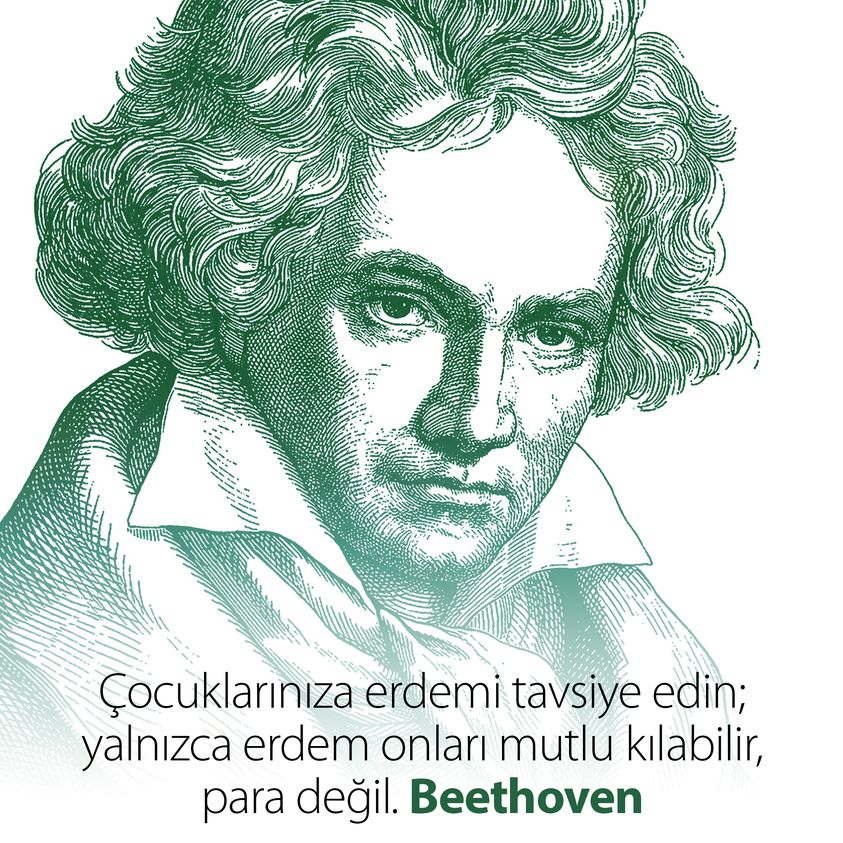 'Çocuklarınıza erdemi tavsiye edin; yalnızca erdem onları mutlu kılabilir, para değil.' / Ludwig van Beethoven
#LudwigvanBeethoven #Beethoven #Erdem