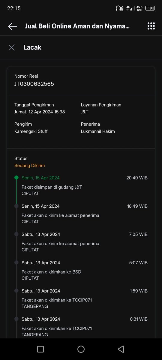 lukmention's tweet photo. Min @jntexpressid ini paket saya ngapain di simpan di gudang terus? Hariini gak ada kurir yg kerja atau gimana? https://t.co/zOvzAQydPu