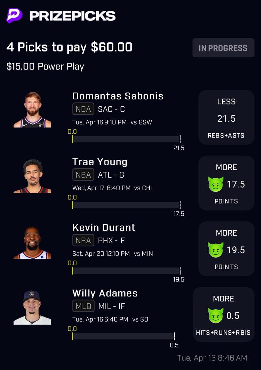 Cliffthecarguy's tweet photo. Today’s #CliffCooks

I’ve seen a lot of people fading Sabonis, hope it pays off. On a cold streak, looking to heat up. 

You boys cookin? @lupu19657 @DesignatedDoyof @TuckerRodgers00 https://t.co/c8LfiQqOhm