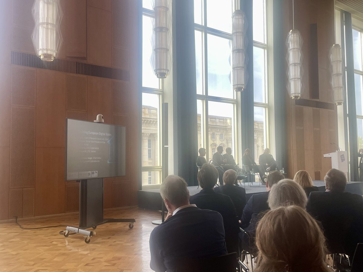 ”The Future of European Digital States - Building on Best Practices from Estonia” event ongoing in Berlin. Happy to see on stage our trusted #opensource X-Road® Technology Partners @cybernetica and @NortalGlobal discussing about building European #digital states.