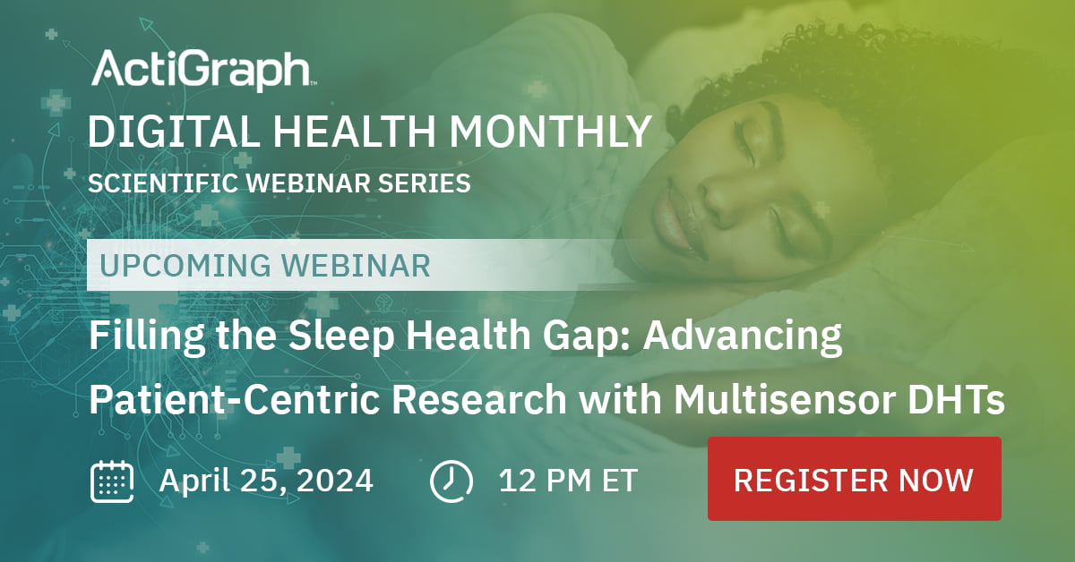 actigraph's tweet photo. โฐ Set your alarm! โฐ Join us live for - Filling the Sleep Health Gap: Advancing Patient-Centric Research with #DHTs. We'll explore the latest developments in #sleep #wearables and how they can help develop #patientcentric therapies.
Register here: https://t.co/LrVZAiSpJq https://t.co/aw2wkHxI9u