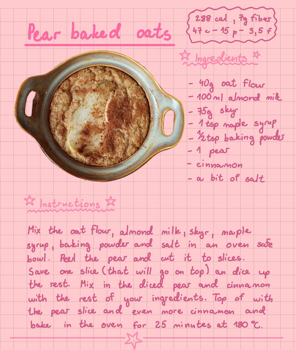 sweetsugarbun_'s tweet photo. Pear baked oats recipe :)
#mealspo https://t.co/rGO6xOgsBt