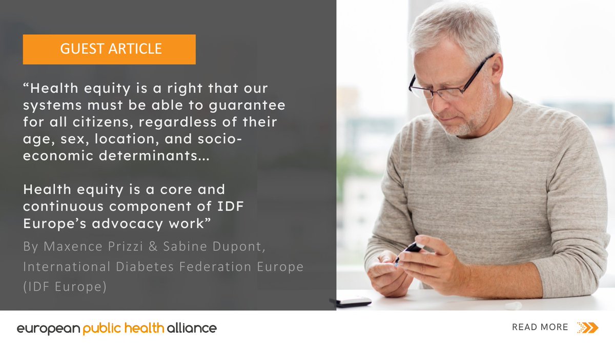 🔍 Read EPHA's guest article by @IDFEuropeBXL! Including insights on #HealthEquity & diabetes including addressing disparities, promoting policy actions, & championing equitable access to care. 💪 🔗epha.org/diabetes-a-mar… #DiabetesAwareness