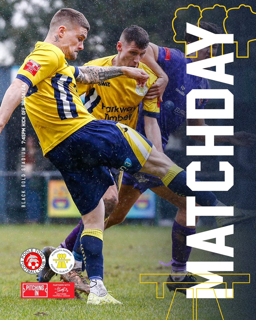PlymouthPFC's tweet photo. Southern League | 📈 Match day 37

@PooleTownFC 🐬 🆚 🟡

The Dolphins come into this off the back of a big win &amp; sit 6 Pts ahead of us having played 3 more

We’ve been a bit off it recently &amp; need to get back on it

Another big game tonight…

𝙇𝙚𝙩’𝙨 𝙂𝙤 👊

#POLPAR

#ppfc https://t.co/OscsJyglDZ