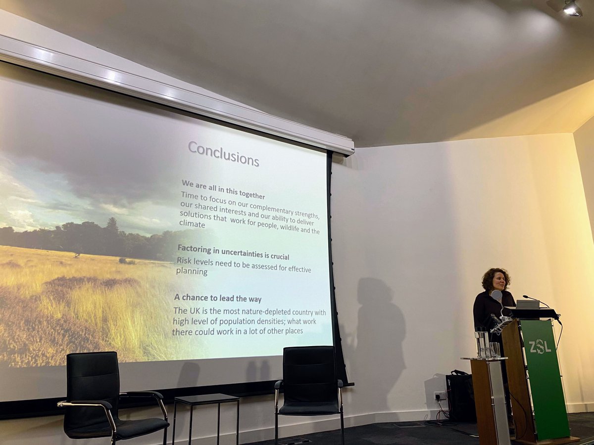 BritishEcolSoc's tweet photo. Time to bring everything together at the #LandUseSummit
@Pettorelli says land use requires a whole government approach. At this point we can’t afford siloes. But targets on land use are reinforcing these.
Science can help, but this requires effective interaction with policy. https://t.co/YF0S9mushf