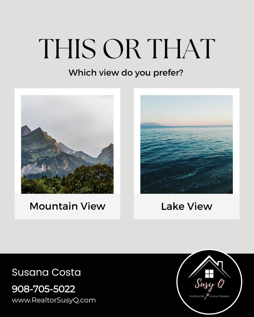 Wake up to your dream view every day. Mountains or lake, which is it? Let's make that dream home a reality.

#remax #topagent #njrealtor #monmouthcounty #unioncounty #middlesexcounty #essexcounty #Somersetcounty #realestateagents #listingagent #sellersagent #realtorsusyq