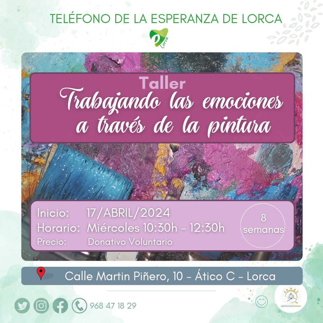 Telf_Espe_Lorca's tweet photo. El inicio de la nueva actividad se pospone a la próxima semana, así que si estás interesado/a todavía estás a tiempo de inscribirte!

Contactanos a través de:
🔹968 47 18 29
🔹lorca@telefonodelaesperanza.org
🔹Nuestras RRSS https://t.co/GAhZGeYesp