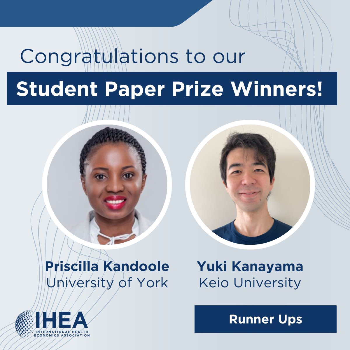 We're excited to announce that the winner of the 2024 IHEA Student Paper Prize is Matthew V. Zhan! Congratulations to Matthew and the runner-ups, Priscilla Kandoole and Yuki Kanayama. The winning papers will be presented at the 2025 IHEA Congress in Calgary.