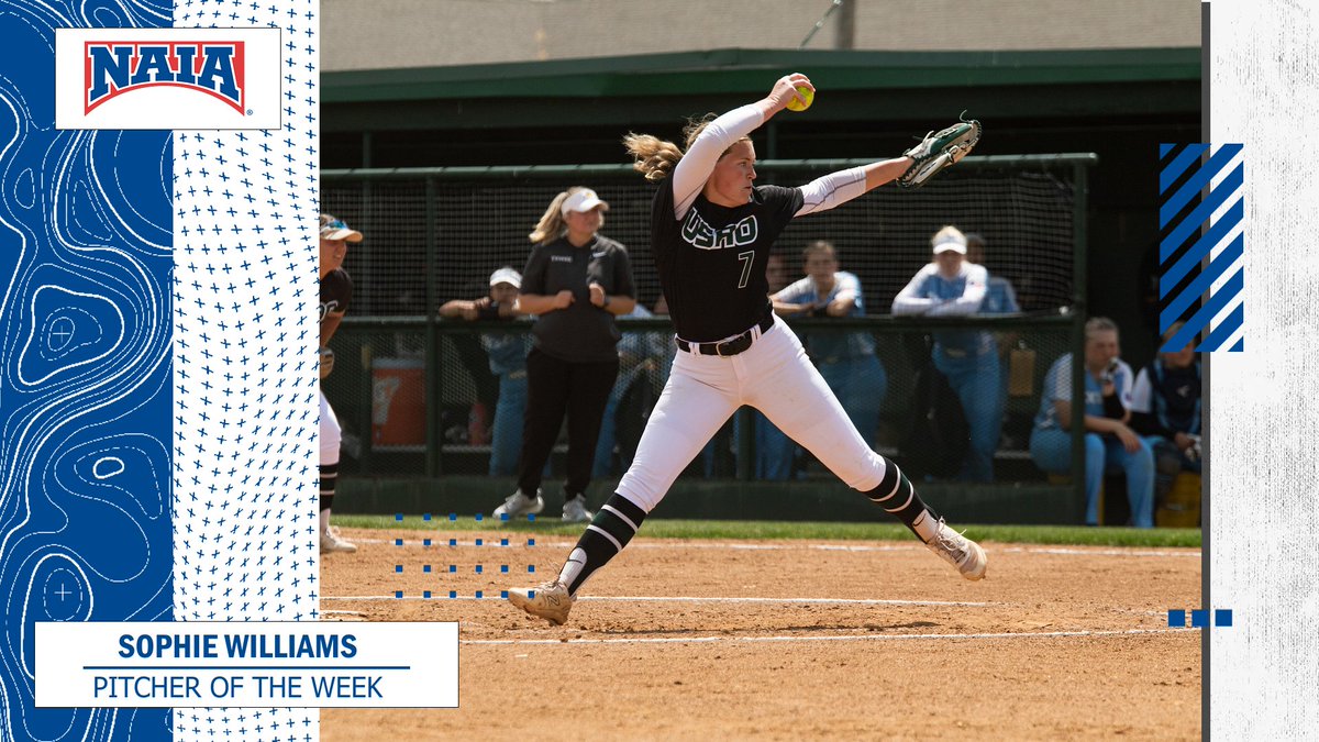 🥎
Sophie Williams of @DroverAthletics has been tabbed as the #NAIASoftball Pitcher of the Week after tossing nine complete frames between two games, which included a no-no!

Check out more on Williams' week in the circle! -->naia.prestosports.com/x/f38n0

#collegesoftball #NAIAPOTW