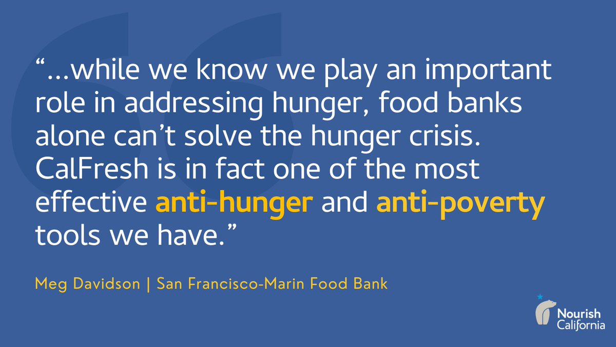 ❗California is failing millions of ppl who are eligible for, but not receiving #CalFresh benefits. We cannot let this harm to our communities and economy continue. Learn more: nourishca.org/blog-category/… @cagovernor @SFMFoodBank @MathematicaNow