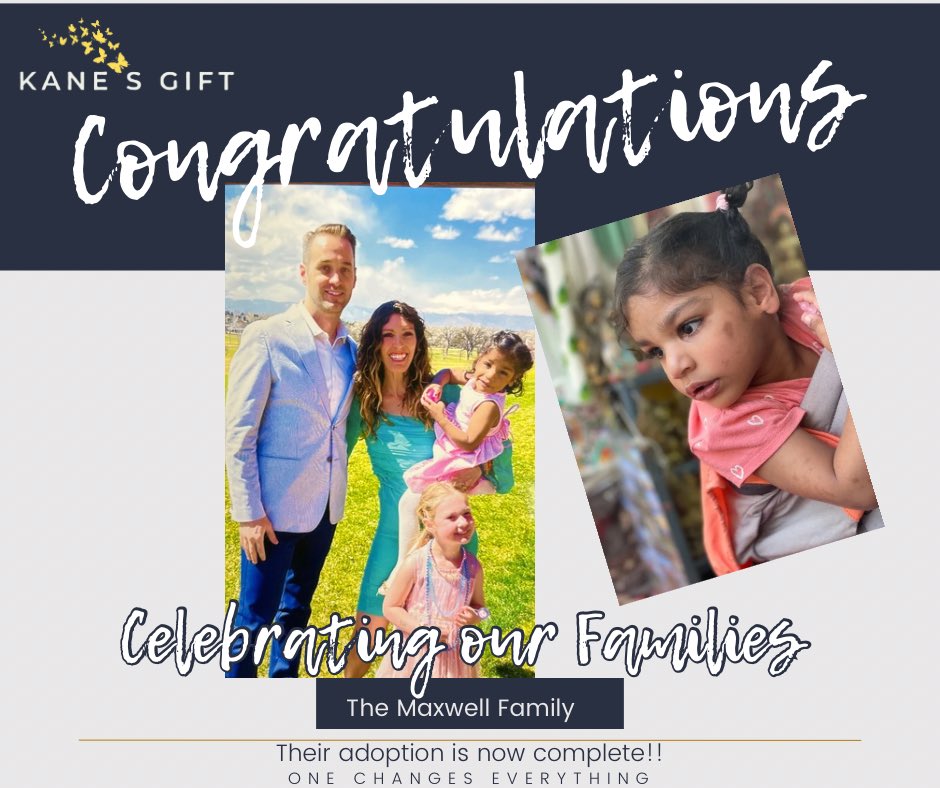 Kanesgift's tweet photo. On Tuesdays we celebrate finalizations and today we celebrate with the Maxwell family!   Their baby girl was brought home a few weeks ago from India and we are so thankful to be able to journey alongside of them in their process#kanesgift#onechangeseverthing #adoptiongrants https://t.co/Wr2qhyCS4M