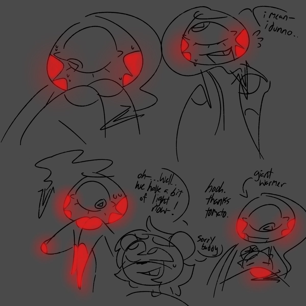 tell him abt that thing he did one time that was absolutely embarrassing and you can get some free light in a dark room 
#InvadeThePlushverse #InvadeThePlushverseQuinnvision #travisplushproductions #art #doodles #digitalart #fanart