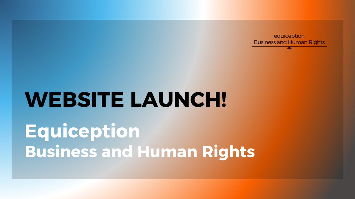 We are excited to announce that our new website is live! Learn about us, explore our services designed to help you manage human rights and environmental risks effectively, access capacity building tools, and more.

Visit equiception.net!

#BizHumanRights #DueDiligence
