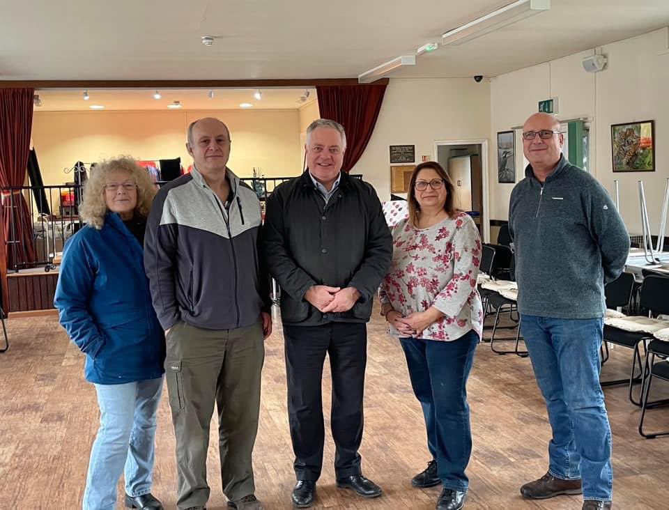 A great pleasure to visit the Oswestry Senior Citizens Club on 10th April with their Chair Cllr John Price & to meet their Treasurer Barry Mills, Secretary Angie Mills and volunteer Christine Bostock. Very impressed by Club’s plans which is used by well over 100 senior citizens.
