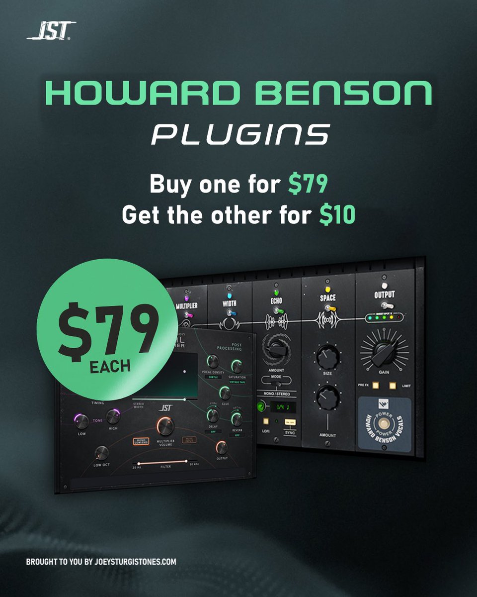 Buy Howard Benson Vocals today and get Howard Benson Vocal Multiplier for just $10! 🔗 TRY THE PLUGIN FREE: joeysturgistones.com/products/howar…