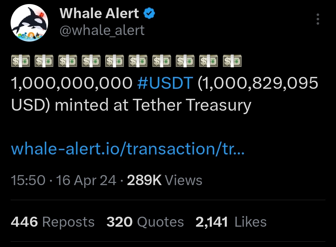 seth_fin's tweet photo. 30 Asset Managers are now owners of the Blackrock Spot #Bitcoin ETF $IBIT 🎯

But we barely begun. HongKong ETF was approved, but won't be trading until next weeks.

Also 1 Billion USDT were just minted at Tether! 

#Crypto 
$BTC https://t.co/lyfxis7XBx