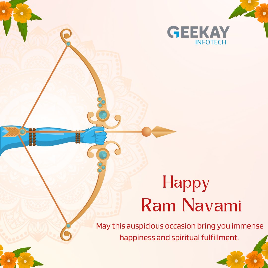 GeekayInfotech1's tweet photo. Happy Ram Navami! 🛕 🙏 #RamNavami #Blessings https://t.co/wtUOd7lDOR