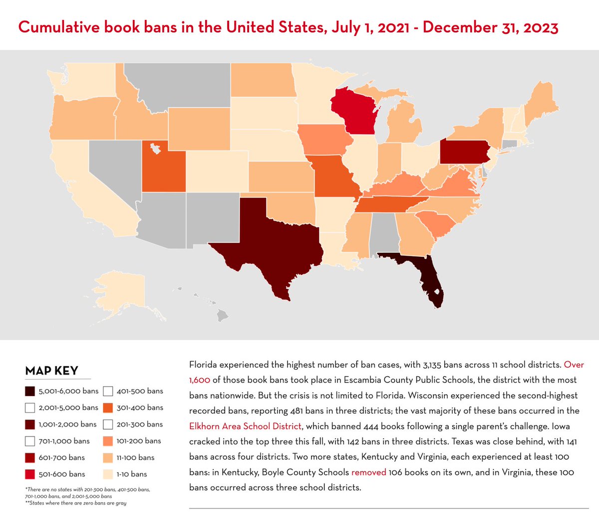 New Report From PEN America Looks at an “Unprecedented Surge in School Books Bans, Number of Individual Books Banned by Schools is Soaring to a Record Level' ow.ly/kRyE50RhfaN #schools #libraries #bookbans