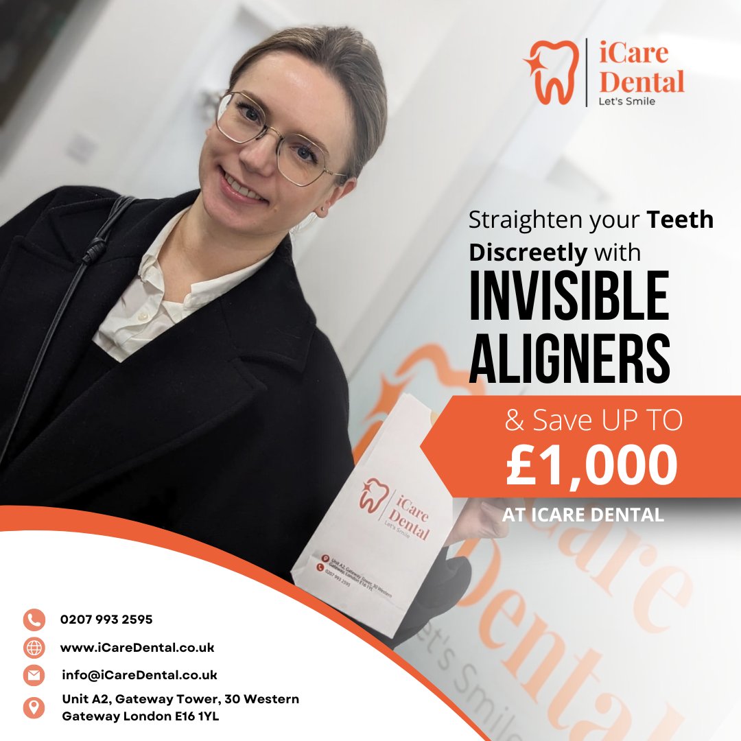 Who said getting a perfect smile had to break the bank? With our invisible aligners, 
The best part? You can save UP TO  £1,000 on your treatment
#Invisalign #Invisalignprovider #Braces #traditionalbraces #inviblebraces #clearbraces #Invisaligndentist