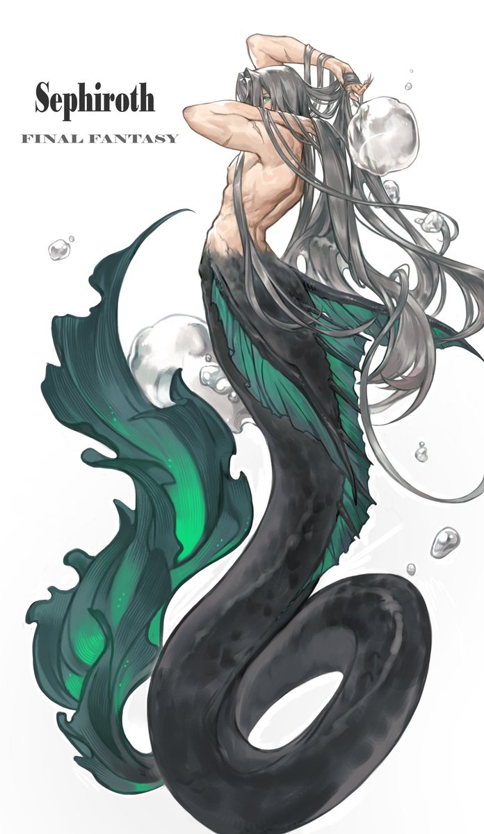 roubaooooooo's tweet photo. 萨菲罗斯版海妖🥰✨#Sephiroth #FinalFantasy https://t.co/M8cdNBCoFB