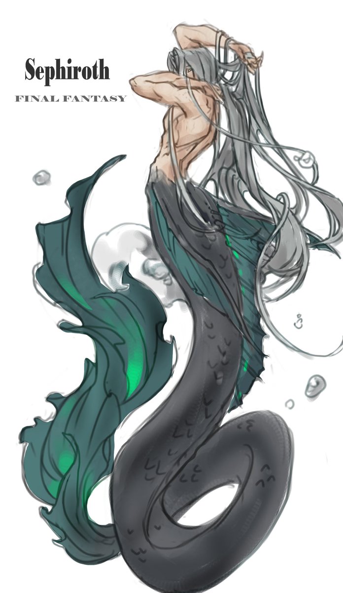 roubaooooooo's tweet photo. 萨菲罗斯版海妖🥰✨#Sephiroth #FinalFantasy https://t.co/M8cdNBCoFB