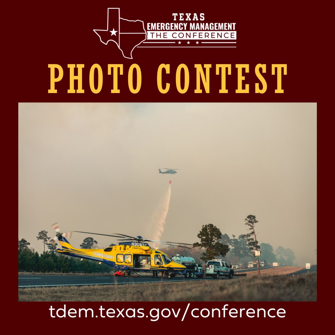 Take any top notch photos of first responders in action lately?📸 Enter your best images from the last year into the Texas Emergency Management Photo Contest!🏆 Deadline is May 1. Details: web.cvent.com/event/561dab58… #TheConferenceTX