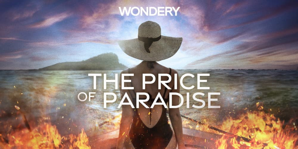 Listen to the brand new podcast The Price of Paradise. Hosted by <a href="/Alicelevine/">Alice Levine</a>, the series unfolds a true story of two women locked in a fierce dispute over a 'paradise' island. Catch all episodes on <a href="/WonderyMedia/">Wondery</a> or wherever you get your podcasts, from Monday 22nd April