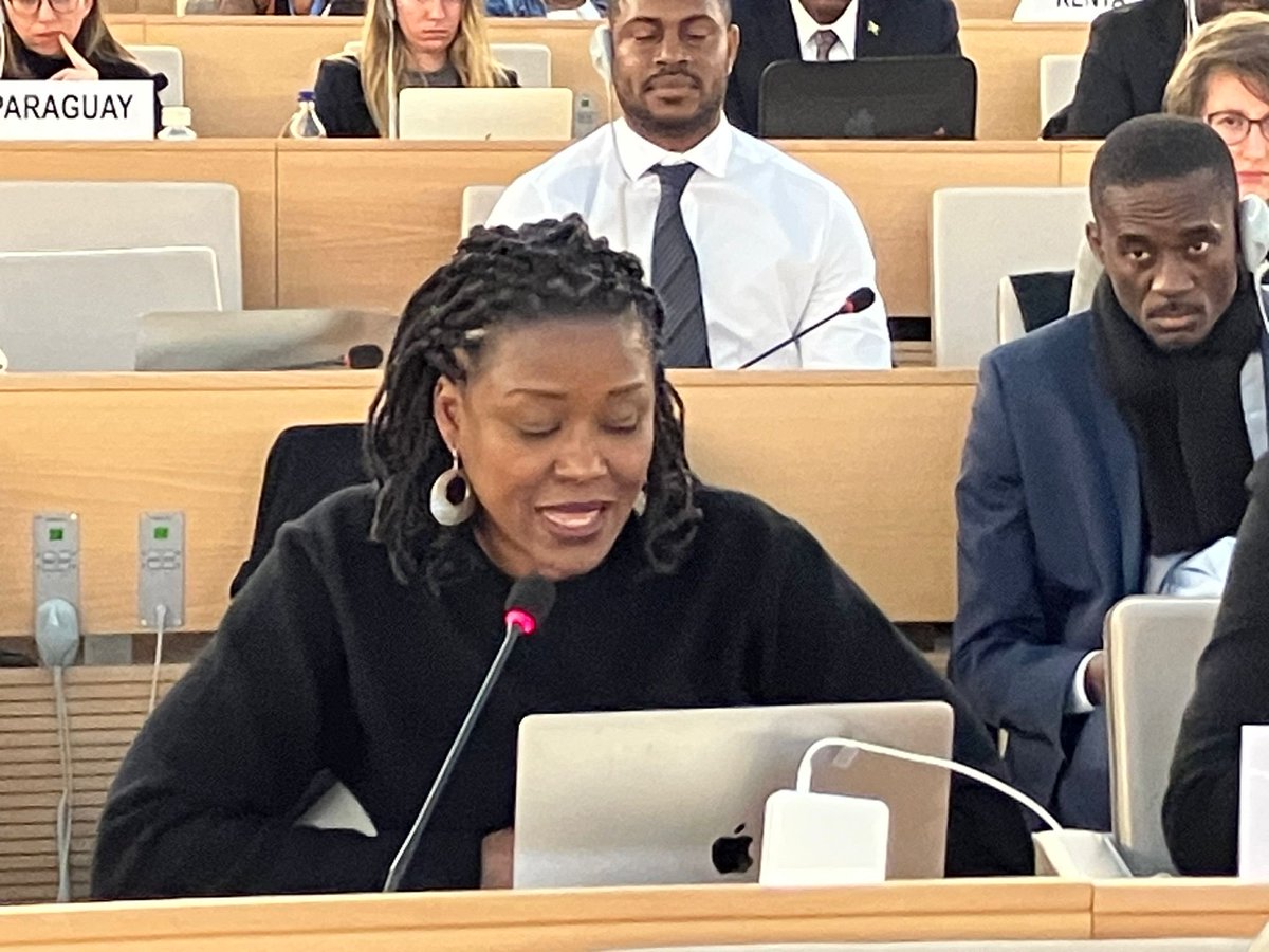 “If #Haiti is not free, none of us is free,” Dr Jemima Pierre, member of the #Haiti civil society delegation to the Third Forum of Afro Descendant People. #HaitiReparation