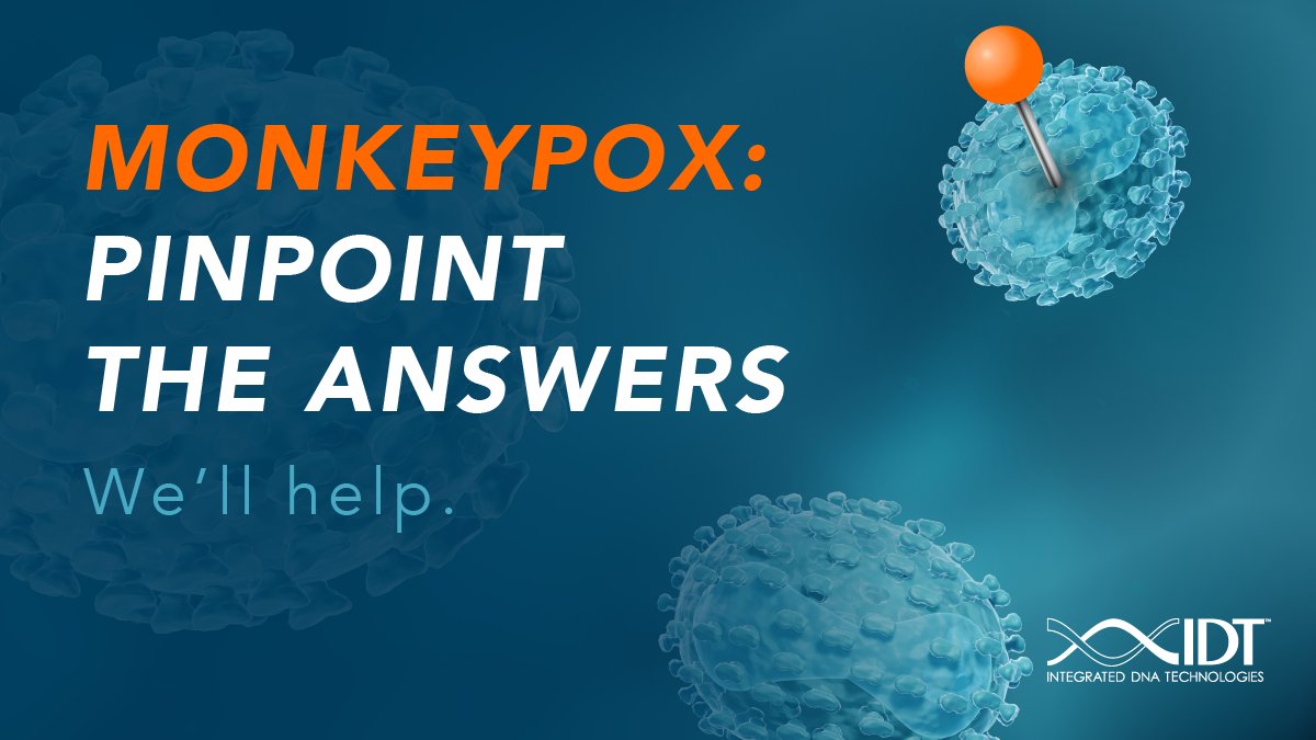 Tracking #monkeypox? We’ll help. Our xGen™ Monkeypox Virus Amplicon Panel is a ready-to-ship, single-tube workflow made to identify the unidentified. Get started here: idtb.io/o21y1c #NGS #nextgenerationsequencing #monkeypoxresearch