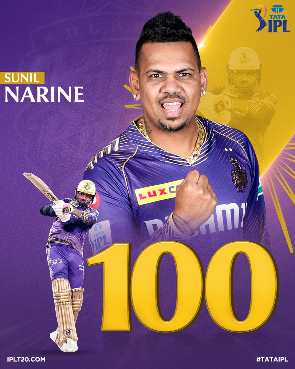 𝗠𝗮𝗶𝗱𝗲𝗻 𝗖𝗲𝗻𝘁𝘂𝗿𝘆 🥳 3rd @KKRiders batter to achieve this feat 🎉 What a show this has been from Sunil Narine 👏👏 Follow the Match ▶️bit.ly/TATAIPL-2024--… #TATAIPL | #KKRvRR