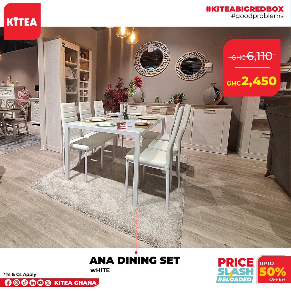 kiteaghana's tweet image. Planning a makeover for your dining space? Check out our exquisite dining set available in white and black. Visit us today for more options.

For assistance, contact us on WhatsApp at lnkd.in/edbvKQNt or call us at 0302804008.
#priceslash #kiteaghana #interiordesign…