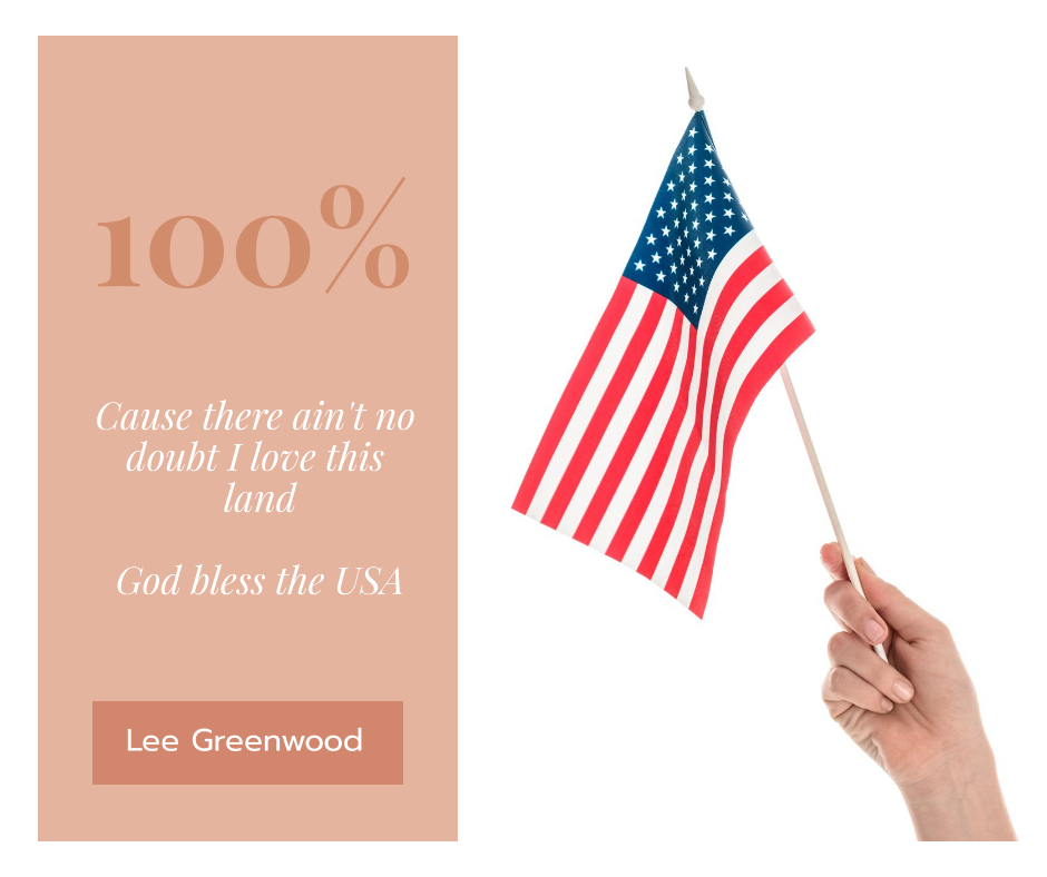 That I'm proud to be an American
Where at least I know I'm free
And I won't forget the men who died
Who gave that right to me
And I'd gladly stand up
Next to you and defend her still today
Cause there ain't no doubt I love this land
God bless the USA ...
