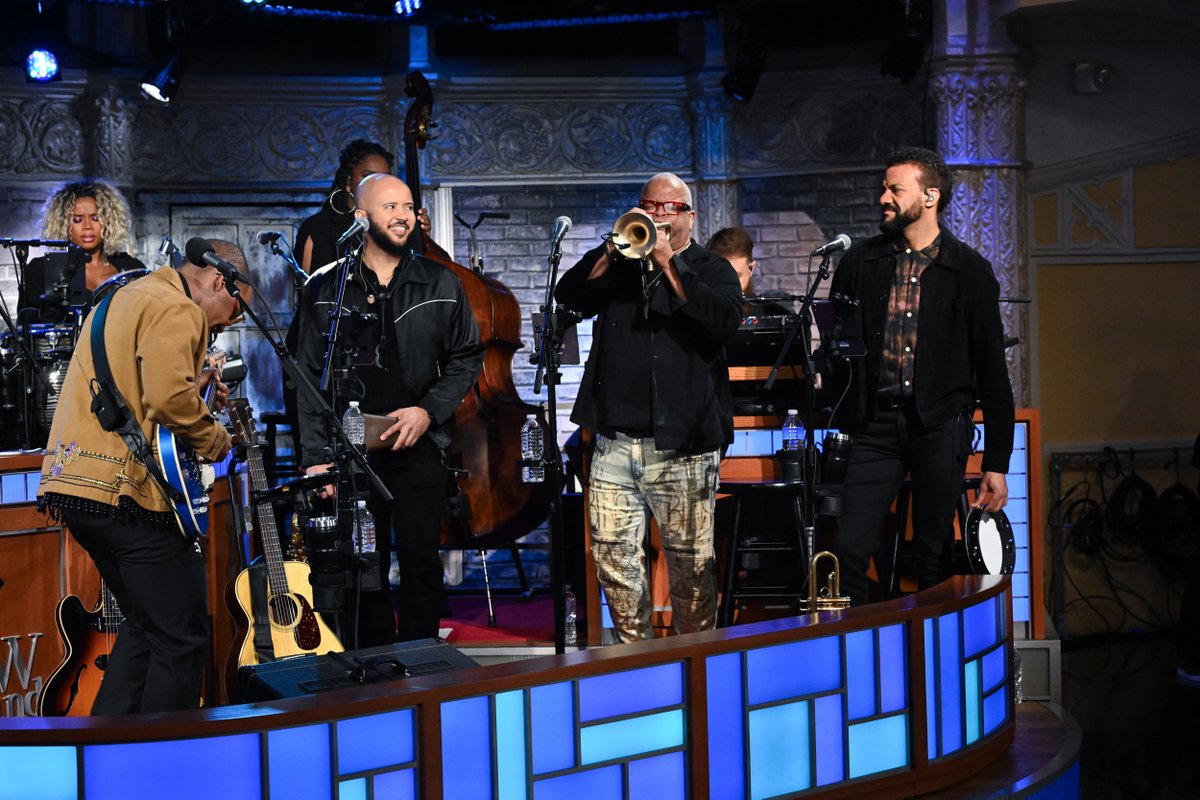 Had a great time playing with Louis Cato and the great band on the Late Show with Stephen Colbert. Thanks for the invite @colbertlateshow and @stephenathome #Colbert. Photo by Scott Kowalchyk @skpnyc #GlobalJazz