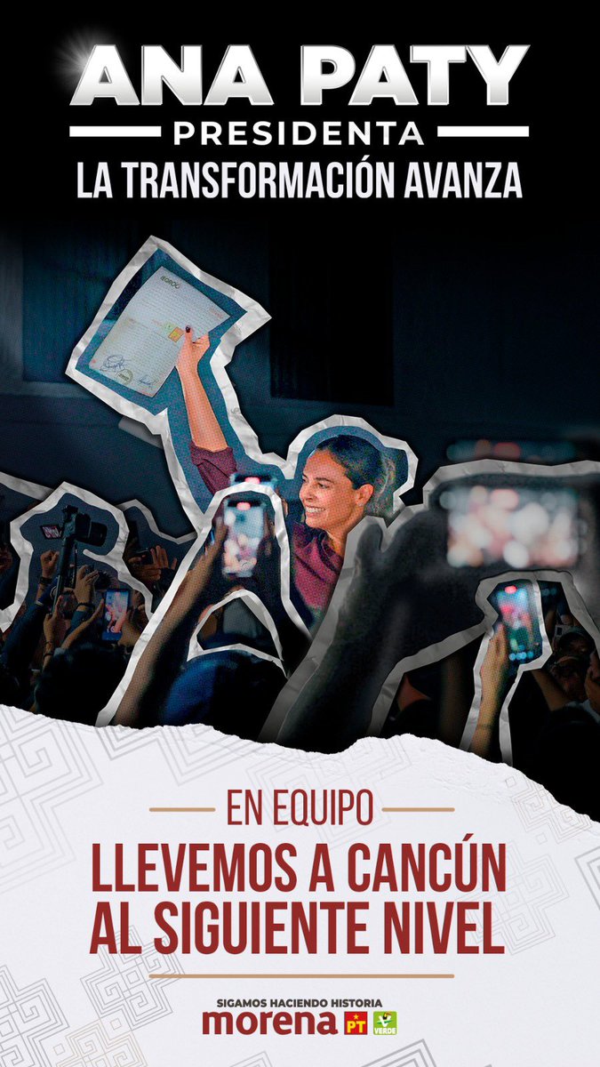 anapatyp's tweet photo. ¡Se hizo justicia y la Cuarta Transformación nos alcanzó, porque, por el bien de Cancún, primero los pobres!

#LaTransformaciónAvanza https://t.co/yNIQAYj02m