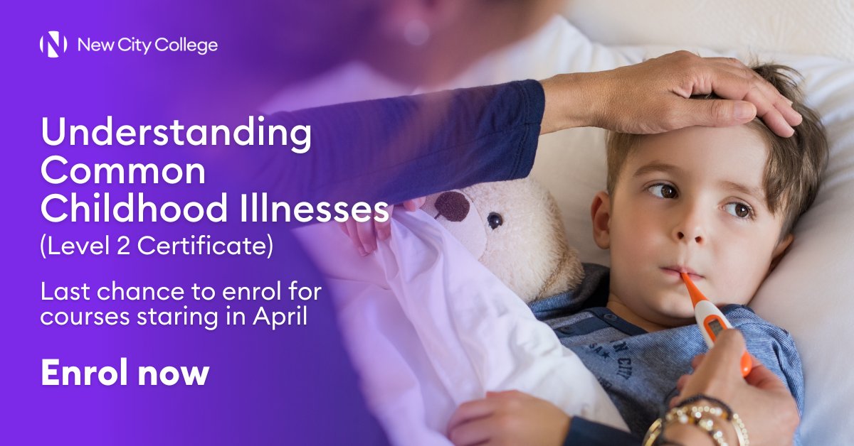 📢 Join our Adult recruitment event on 17 April, 2024, 2-5 pm to enrol. Discover our Understanding Childhood Illnesses course, ideal for childcare professionals. Covers common illnesses and promotes children's well-being: eu1.hubs.ly/H08zqjG0