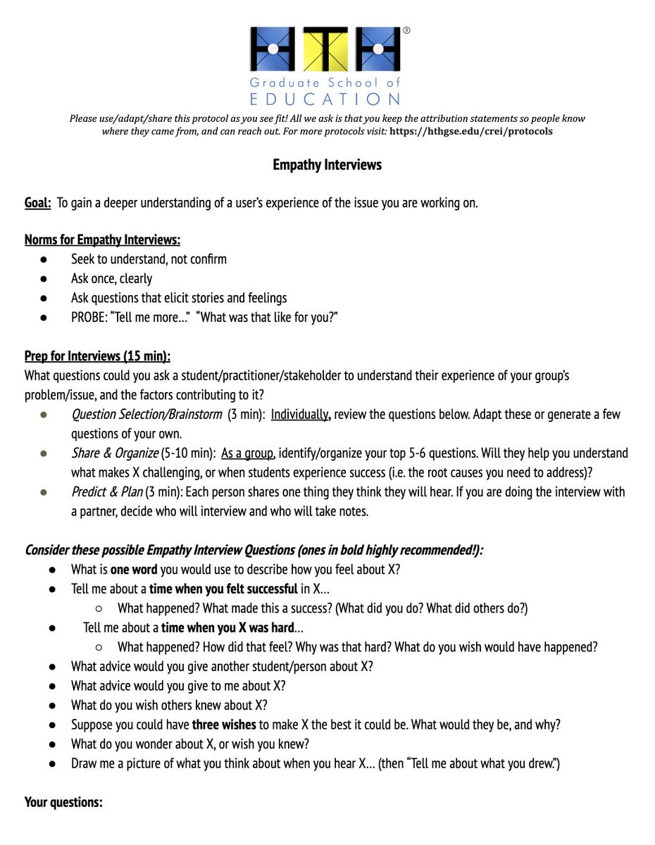 As you think about teacher retention this spring, consider making empathy interviews part of your practice. Get more info and the complete template via @hthgse: hthgse.edu/resources/empa…